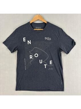 PATH Projects Shirt Size Large Gray Short Sleeve En Route Mountain Graphic USA